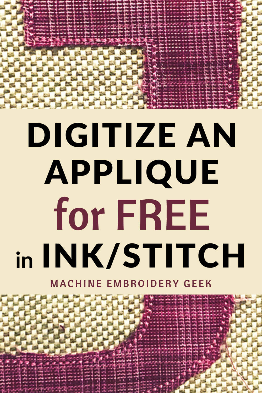 How to digitize an appliqué design using Ink/Stitch for FREE