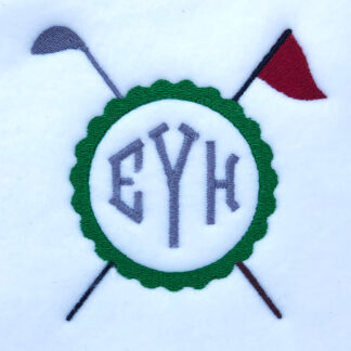 Golf themed monogram frame