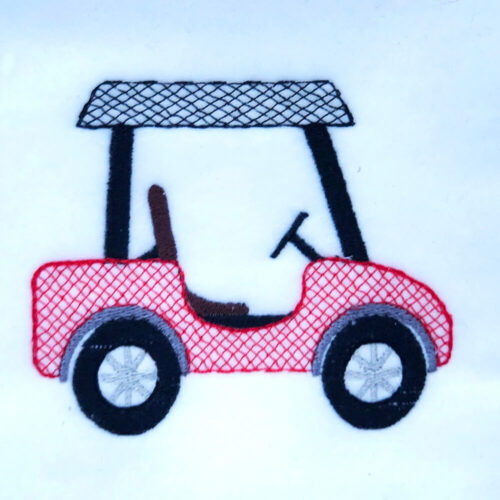 Golf cart embroidery design Machine Embroidery Geek