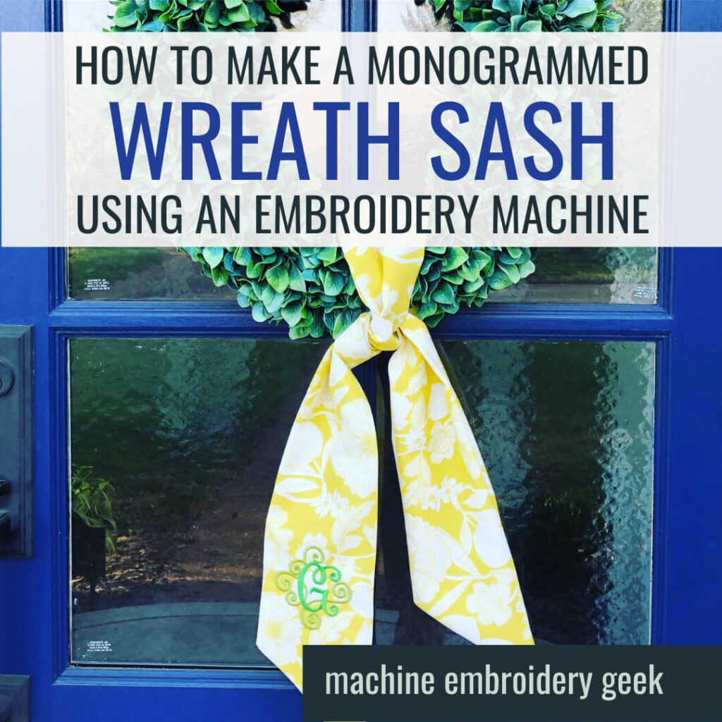 How to make a monogrammed wreath sash