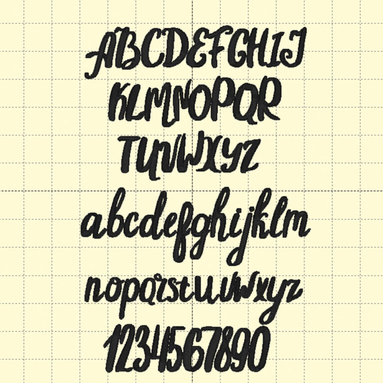 Greenville Script Machine Embroidery Font