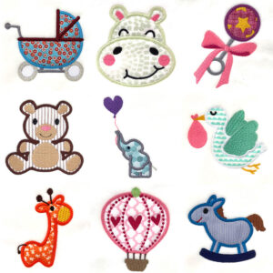 Baby appliqué design set