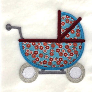 Baby buggy appliqué design