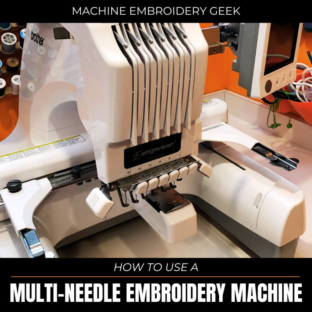 How to use a multi-needle embroidery machine