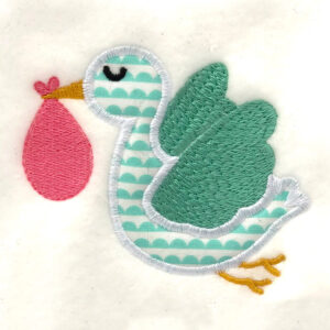 Stork appliqué design