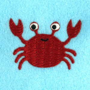Cute crab machine embroidery design