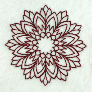 Redwork geometric flower