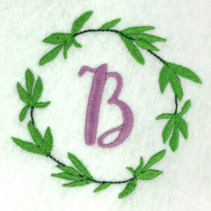 Sage wreath embroidery design