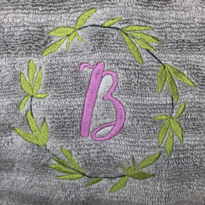 Sage wreath embroidery design