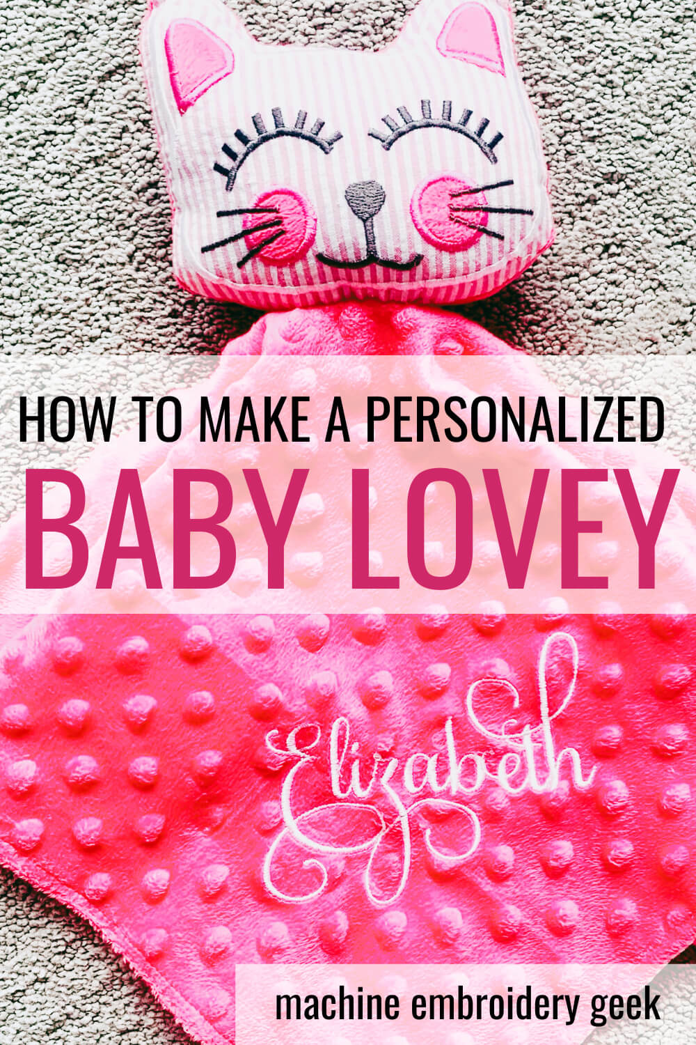How to make a custom baby lovey using your embroidery machine Machine