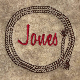 rope wreath embroidery design