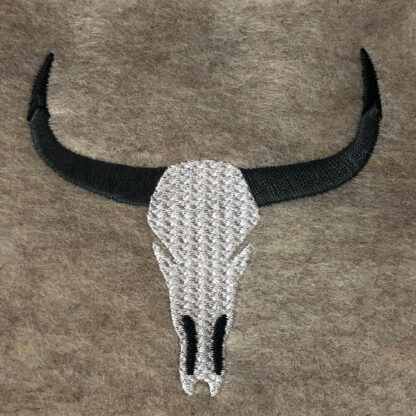 steer skeleton embroidery design
