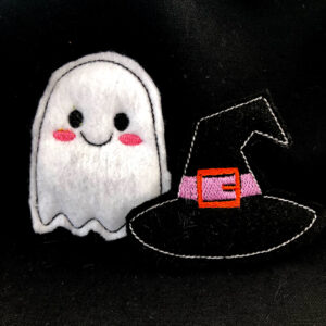 In-the-hoop Halloween hair clips