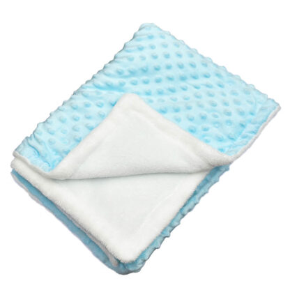 Minky blanket with folded corner