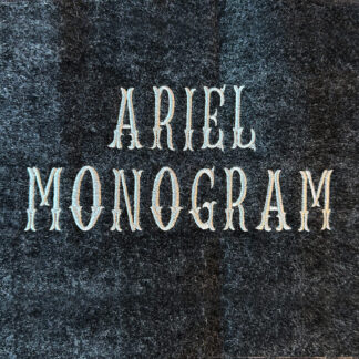 Ariel monogram embroidery font
