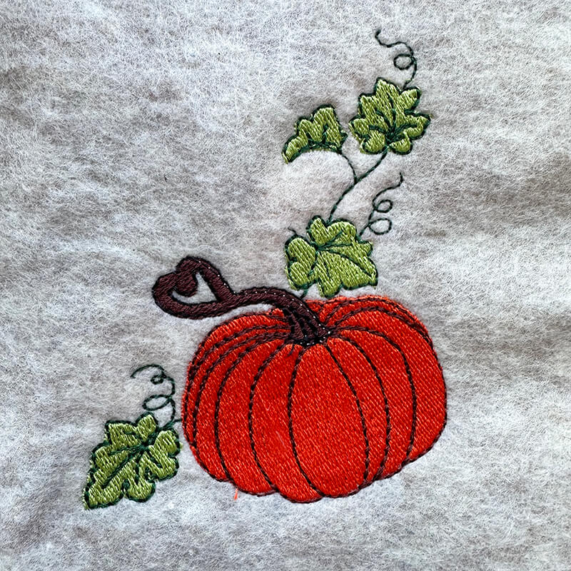 free pumpkin embroidery design