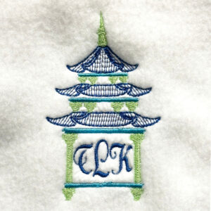 Pagoda monogram frame