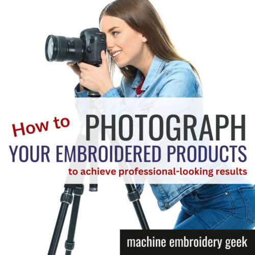 How to photograph your emroidery