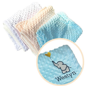 BLANKS BUNDLE: Minky blankets with baby appliqué designs