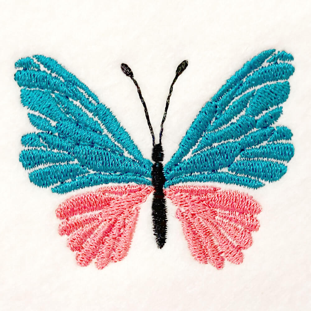 free butterfly machine embroidery design