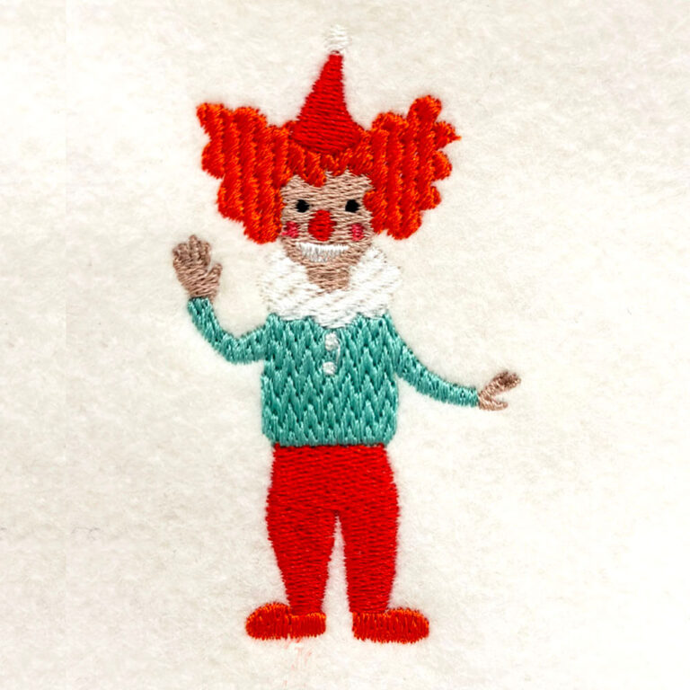 Circus clown - Machine Embroidery Geek