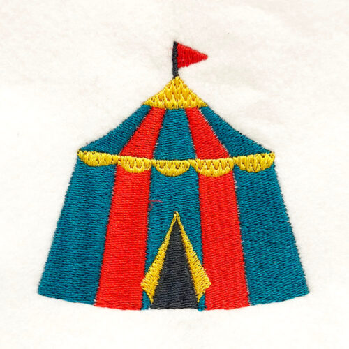 circus tent embroidery design