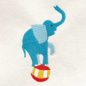 Circus elephant on ball