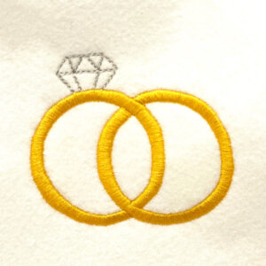 Interlocking wedding and engagement rings