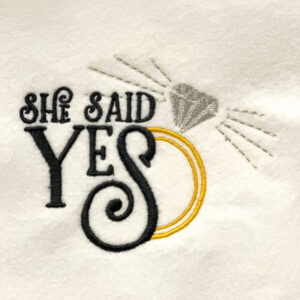 She said yes with engagement ring