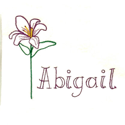Daylily sketch embroidery design