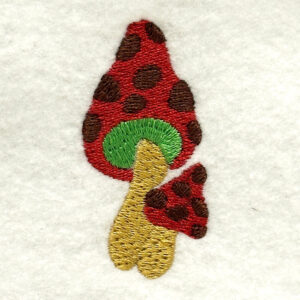 Hippie mushroom embroidery design