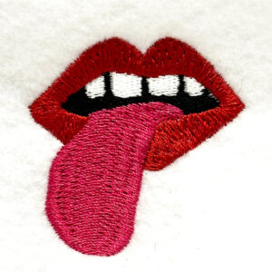 Mouth with tongue sticking out