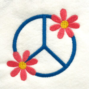 Peace sign with flowers