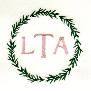 Rosemary wreath embroidery design