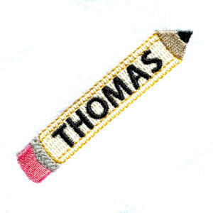 Large pencil to personalize embroidery design