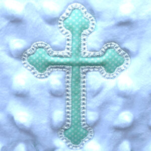 Cross appliqué set of four