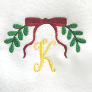 Christmas bow and branches