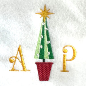 Modern Christmas Tree in Planter