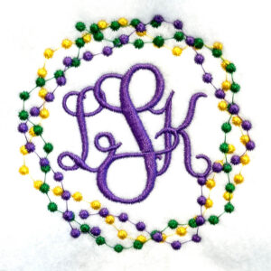 Mardi Gras Bead Strand Wreath