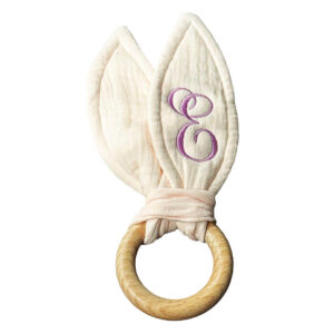 Wooden Teething Ring with Bunny Ears