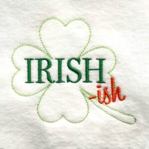 Irish-ish embroidery design
