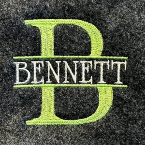 B is for Bennett Embroidery Font