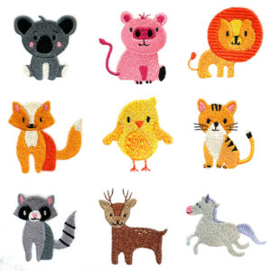 Cute Baby Animals Embroidery Design Set
