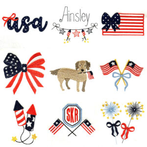 Patriotic Celebrations Embroidery Design Set