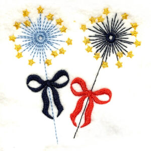 Cute Sparklers Embroidery Design