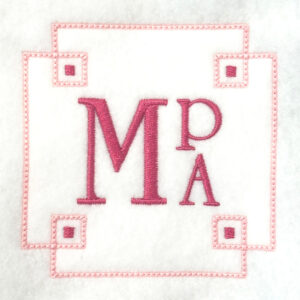 Square Chinoiserie Frame Embroidery Design