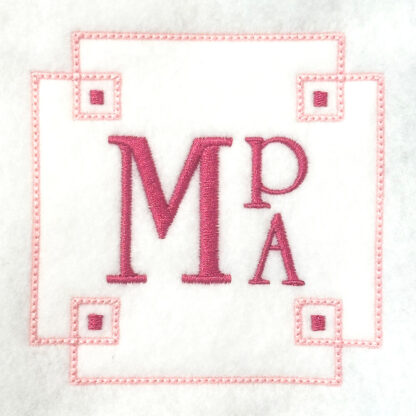 Square Chinoiserie Frame Embroidery Design