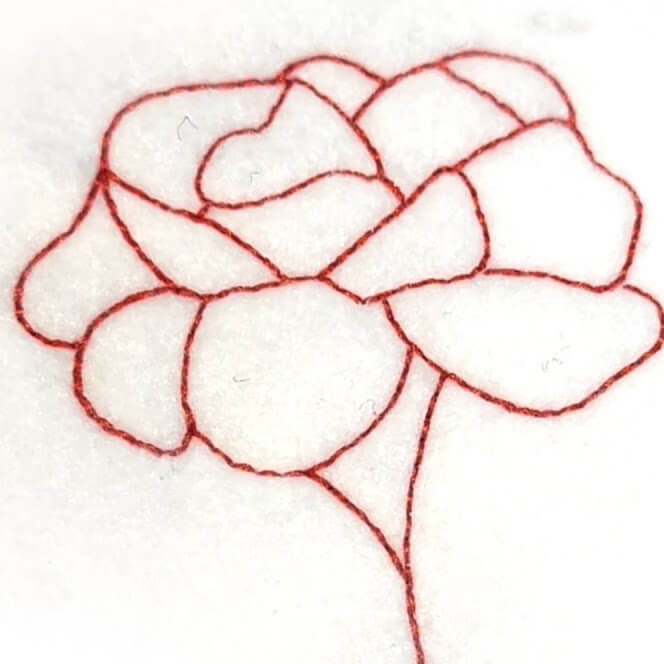 redwork flower