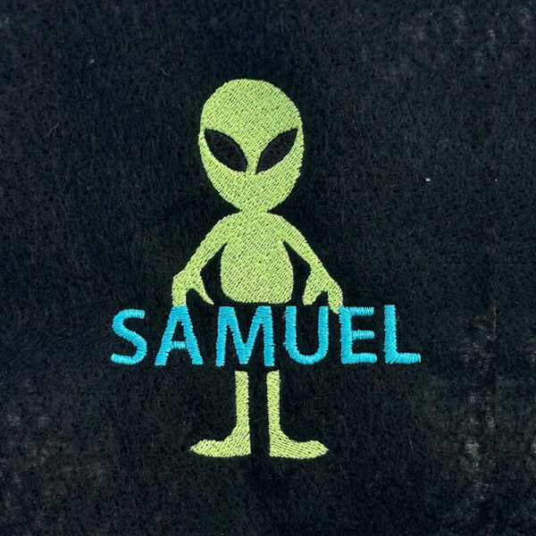 Split Alien Embroidery Design