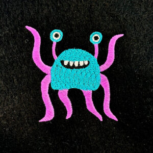 Squid Alien Embroidery Design